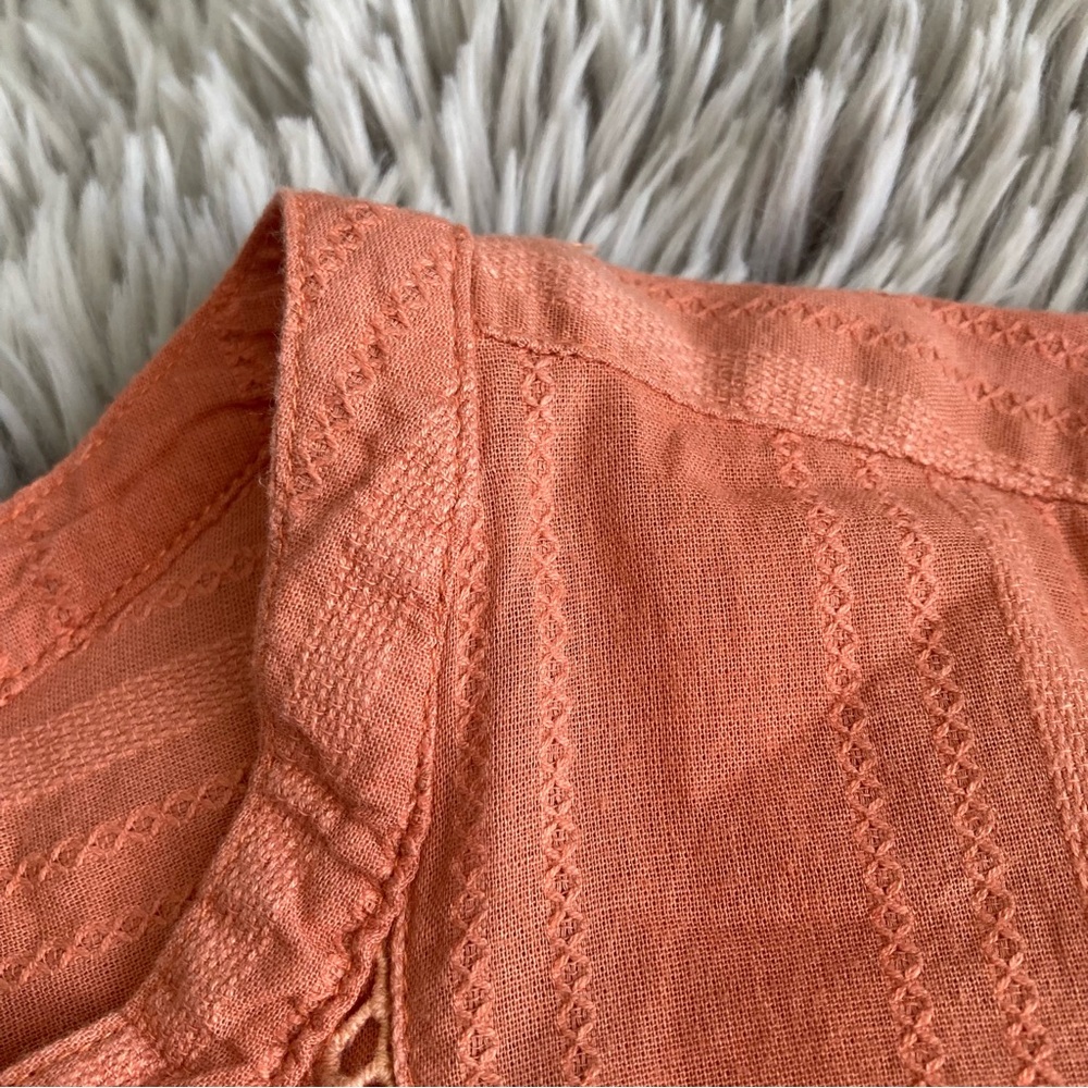 Kuhl Women's Short Sleeve Tunic in Coral Orange with Trim - Picture 3 of 8